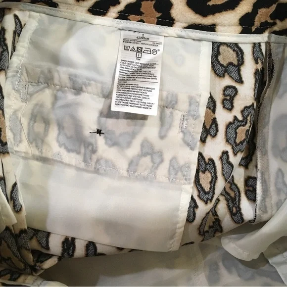Banana Republic avery trouser ankle pants animal print leopard brown size 2 new - Picture 7 of 10